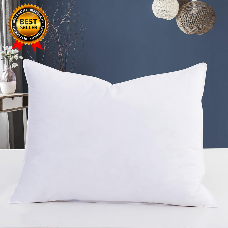 Natural Goose Down&Feather Pair Hotel Pillows Insert For Side And Back Sleepers