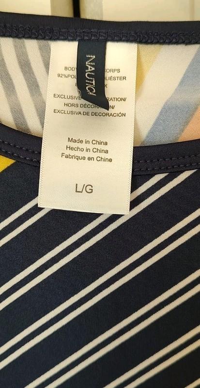 Nautica Women's Standard Long Sleeve Rashguard UPF Size L