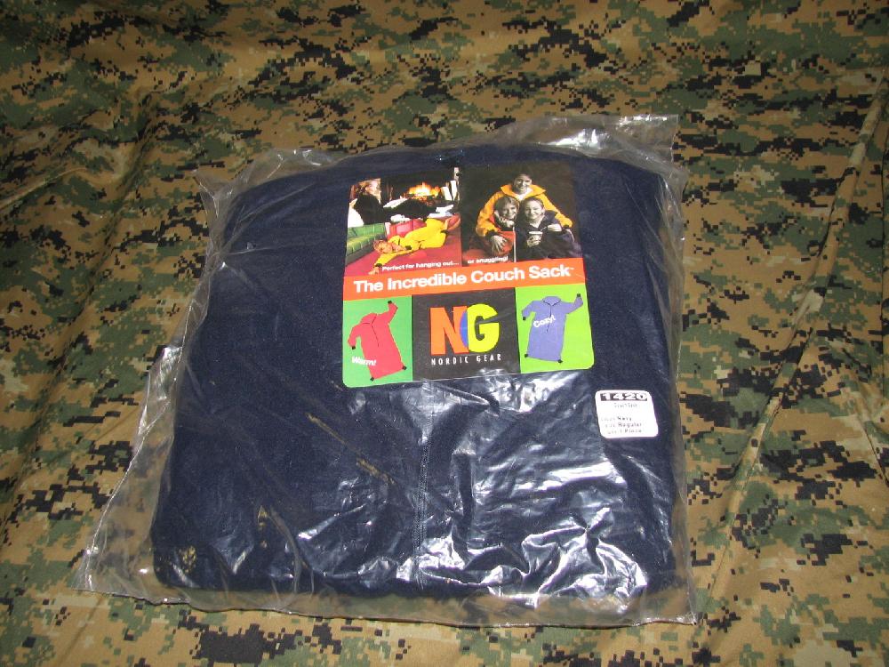 *navy Regular Size Lounge Sleep Couch Sack Nordic Gear MADE IN USA Fleece Heavy