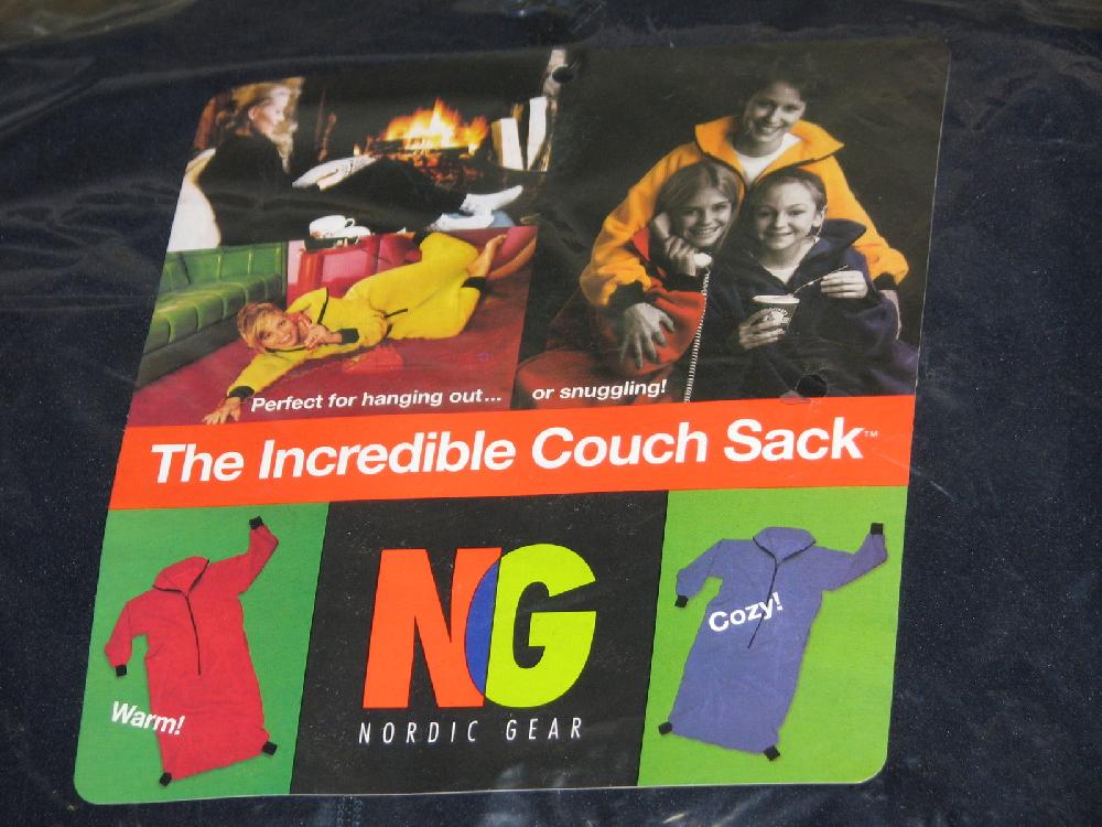 *navy regular size lounge sleep couch sack nordic gear MADE IN USA fleece heavy