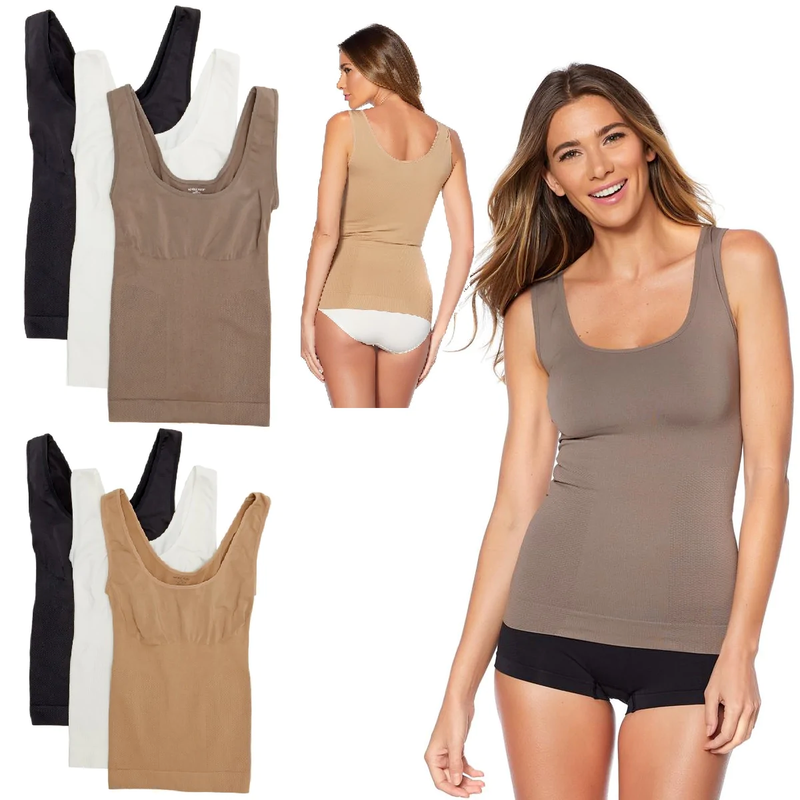 Nearly Nude 3-Pack Seamless Shaping Tank 584-826 Size XL/1X
