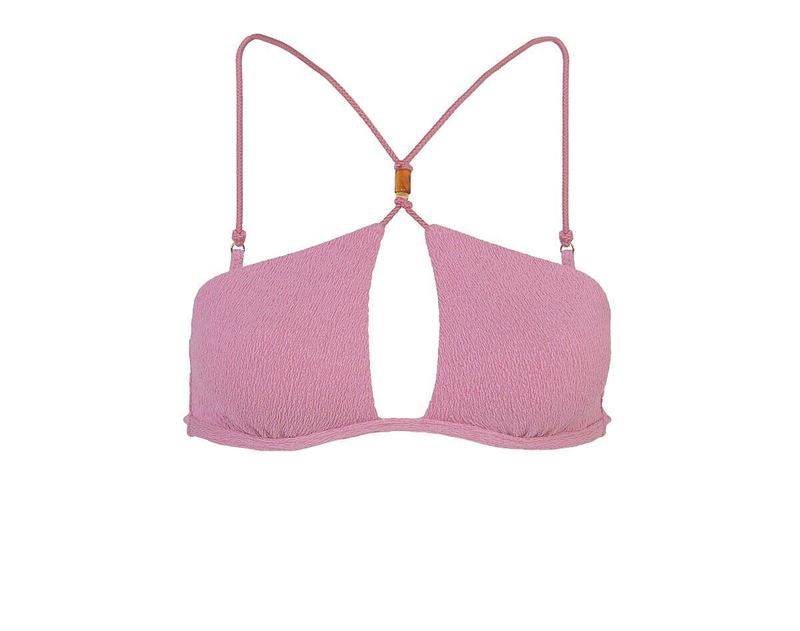 NEW $138 VIX FLORA NICOLE FIRENZE DUCHESE BIKINI TOP ROSE SZ M