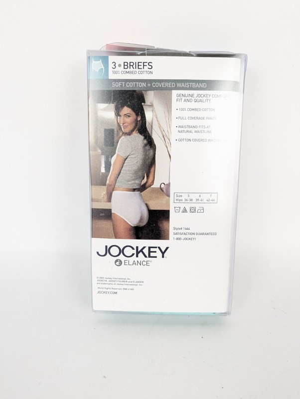 NEW 3 X Womens Sz 6 Jockey 2003 Elance Briefs Cotton Panties Underwear Vintage 3