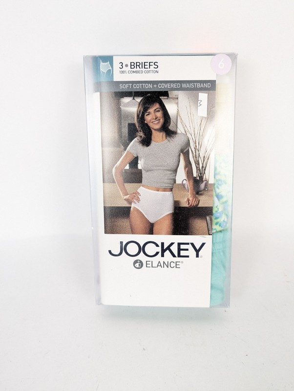 NEW 3 x Womens Sz 6 Jockey 2003 Elance Briefs Cotton Panties Underwear Vintage 3
