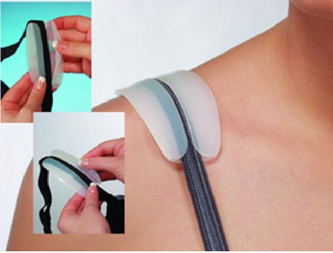 NEW 4 Silicone Non Slip Shoulder Pads Bra Strap Cushion Pain Relief Comfort Lady