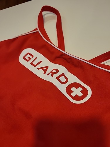 New $65 TYR Guard Diamond Fit One Piece Swimsuit NWT Red SZ 38