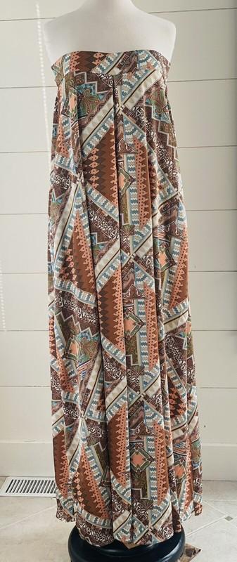 New Aakaa Satin Strapless Wideleg Jumpsuit Small