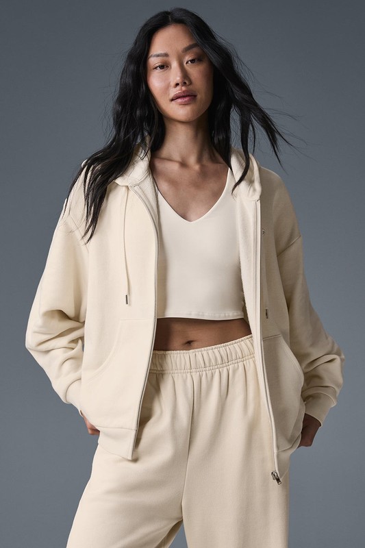 New AIo Yoga Women's Accolade Full Zip Hoodie Sports Oversized