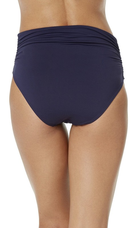 NEW Anne Cole Navy Convertible High Waist Swimwear Bikini Bottom S Small