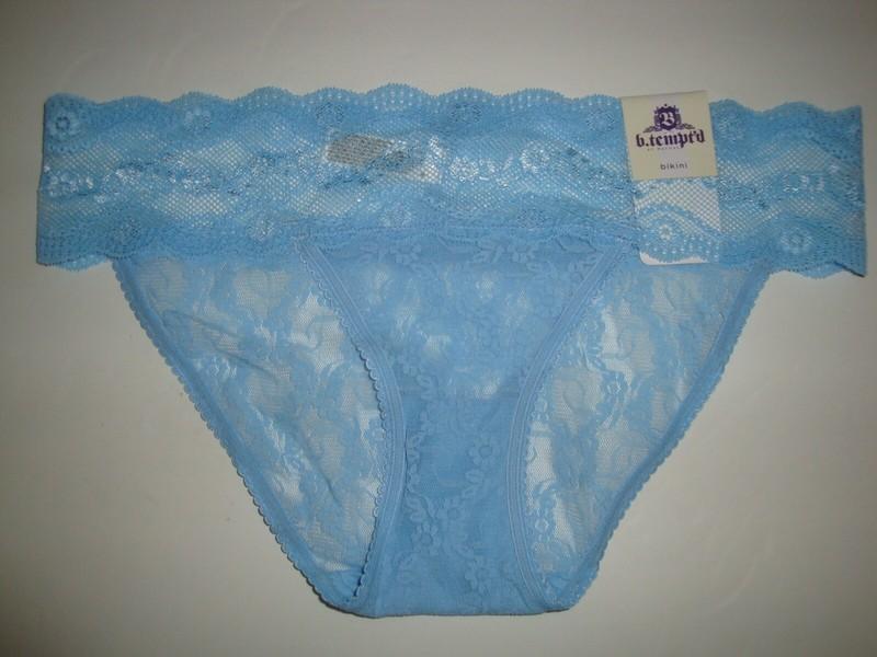 New b.tempt'd by Wacoal Lace Kiss Bikini Panty 978182 Blue Size M