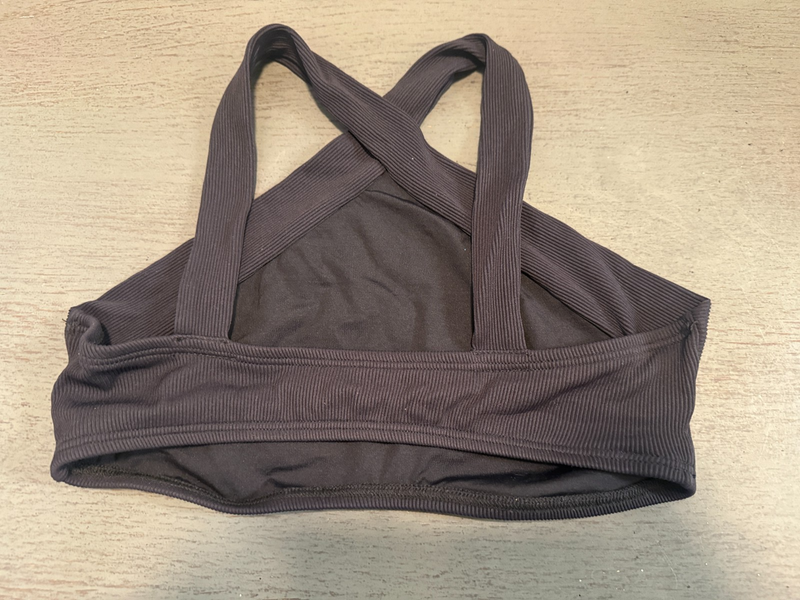 NEW Black Ribbed L SPACE Swimsuit Bikini Top Size XS