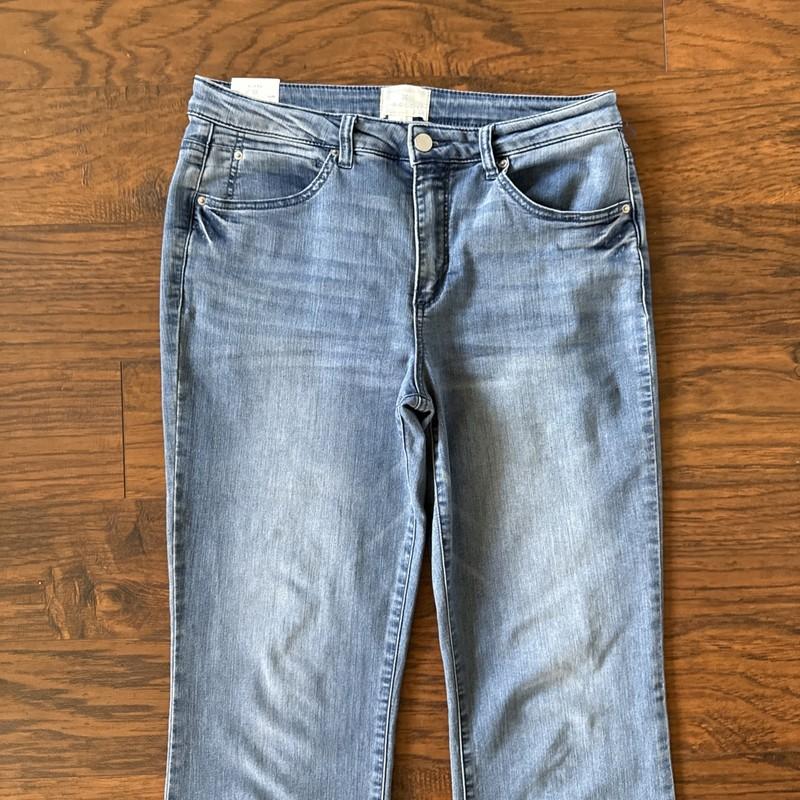 New Caslon Women's Blue Flare Jeans Size 10 Stretch Denim