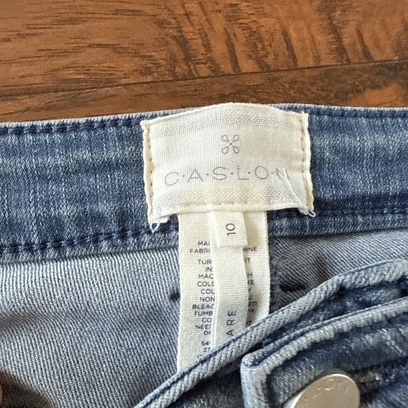 New Caslon Women's Blue Flare Jeans Size 10 Stretch Denim