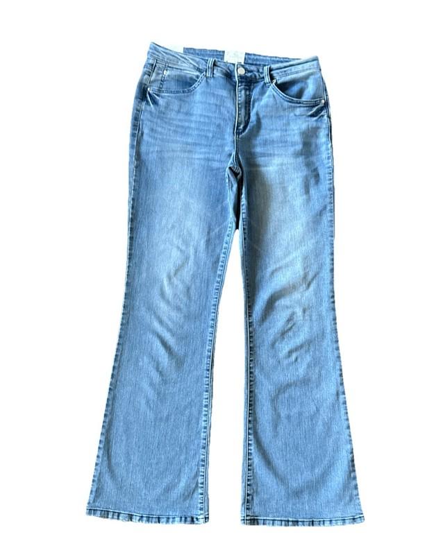 New Caslon Women's Blue Flare Jeans Size 10 Stretch Denim