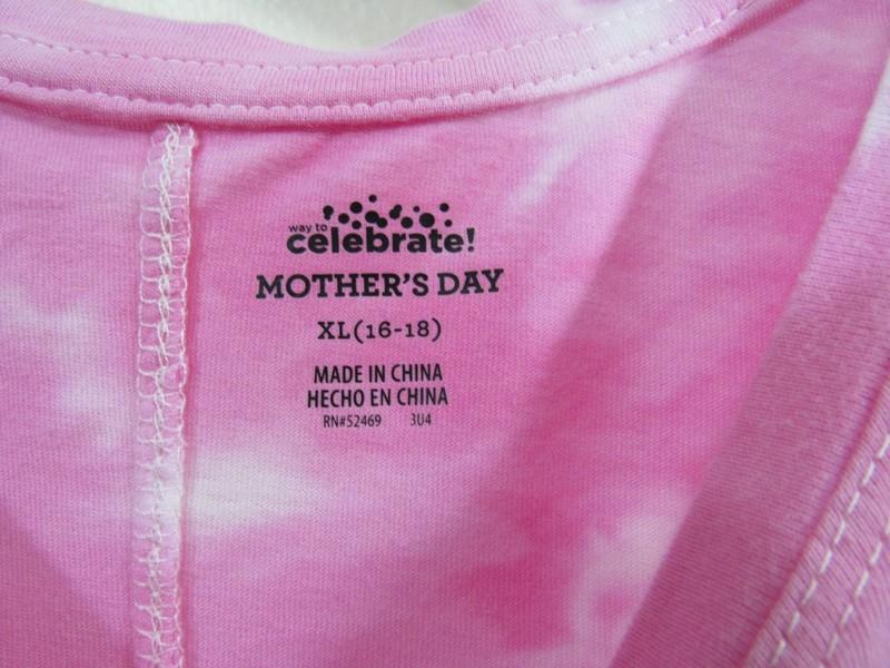 New Celebrate Mothers Day T Shirt Size XL 16 18 Pink COOL MOMS CLUB Short Sleeve