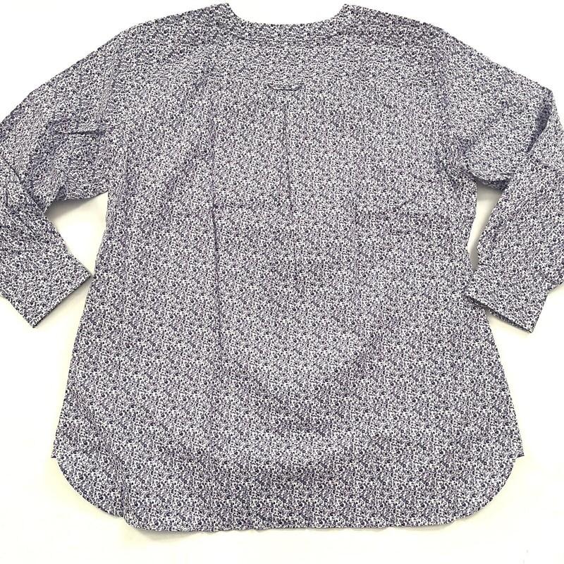 New Duluth Wrinkle Fighter Tunic Shirt Purple Floral Size 1X