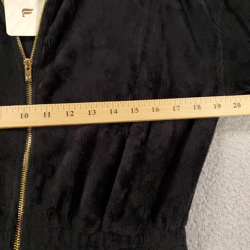 New Fabletics Cozy Plush Ribbed Jumpsuit Womens Medium Black Super Soft NWT