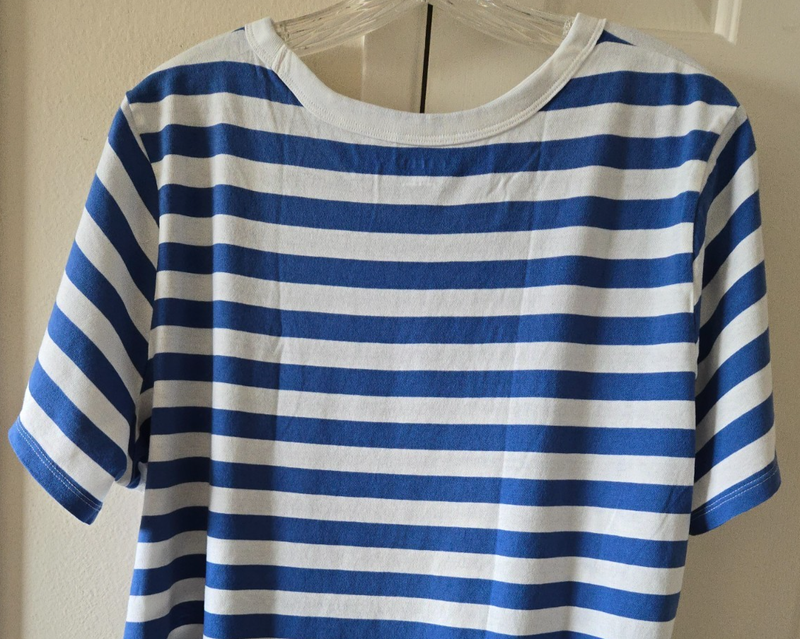 New Favorite Old Navy Bright Blue & White Striped T-shirt 4XL 26 28 30 XXXXL 4X