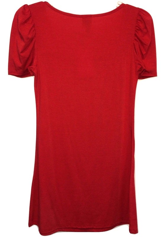 NEW Finesse Sweet VTG Retro 1950's Style Red A-Line Scoop Neck Dress Made In USA