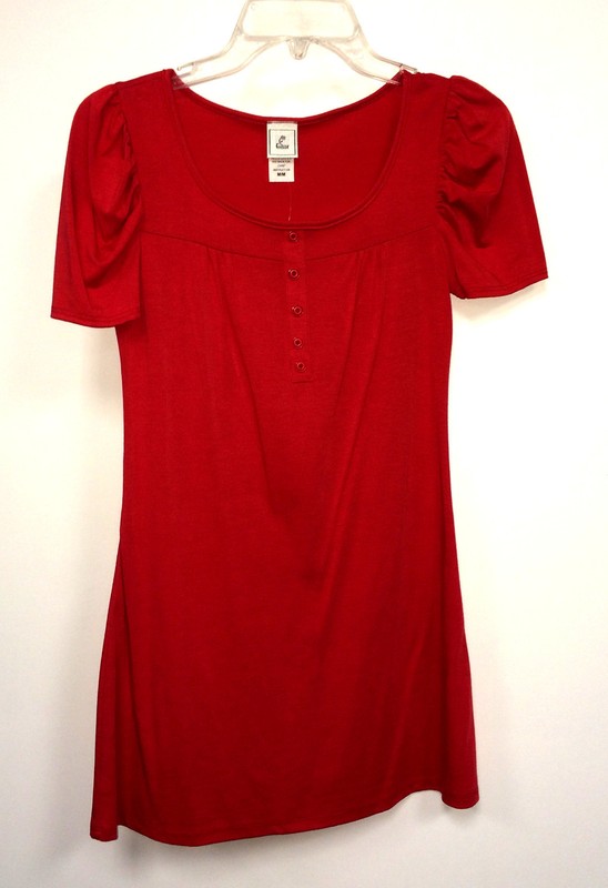 NEW Finesse Sweet VTG Retro 1950's Style Red A-Line Scoop Neck Dress Made In USA