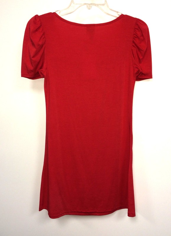 NEW Finesse Sweet VTG Retro 1950's Style Red A-Line Scoop Neck Dress Made In USA