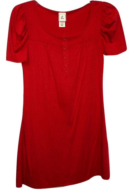 NEW Finesse Sweet VTG Retro 1950's Style Red A-Line Scoop Neck Dress Made in USA