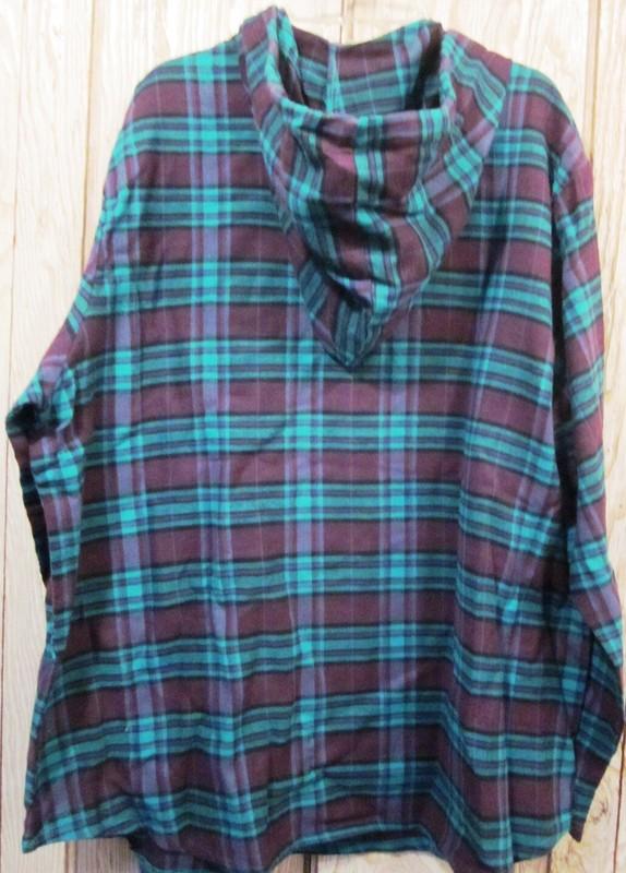 New Flannel Hoodie Shirt L Or XL 100% Cotton