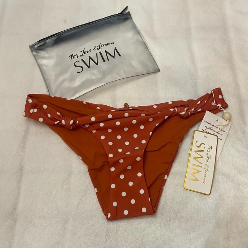 New For Love And Lemons mariposa Polka Dot Bikini Bottom 2633