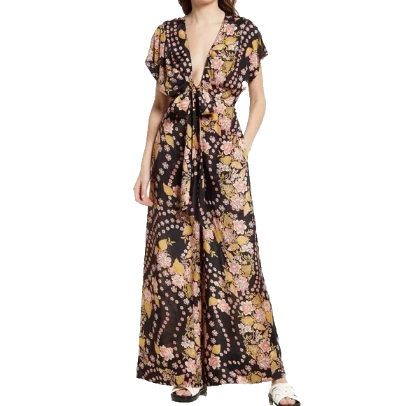 NEW FREE PEOPLE in the mood for love jumpsuit- Multicolor Size M #LD097