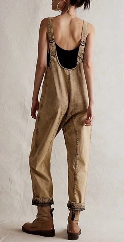 NEW FREE PEOPLE WE THE FREE FARROW HIGH ROLLER ONE PIECE JUMPSUIT SZ S