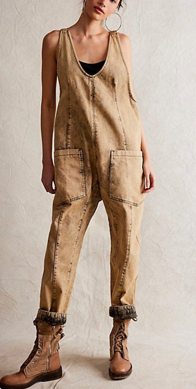 NEW FREE PEOPLE WE THE FREE FARROW HIGH ROLLER ONE PIECE JUMPSUIT SZ S