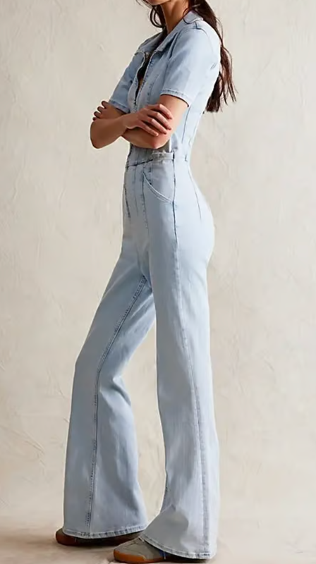 NEW FREE PEOPLE WE THE FREE WHIMSY JAYDE FLARE ONE PIECE JUMPSUIT SZ M