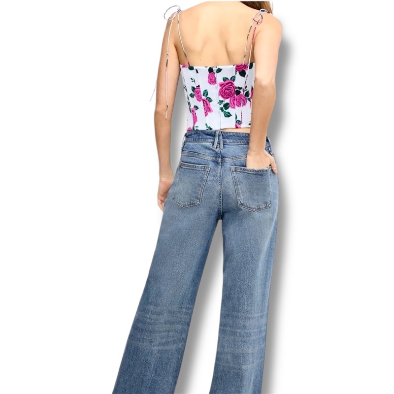 New Good American Good Ease Relaxed Jeans Size 18 Indigo $169 Wide-Leg Normcore