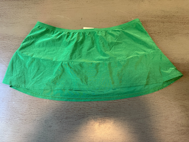 NEW green L SPACE swimsuit bikini bottom SKIRT size XS