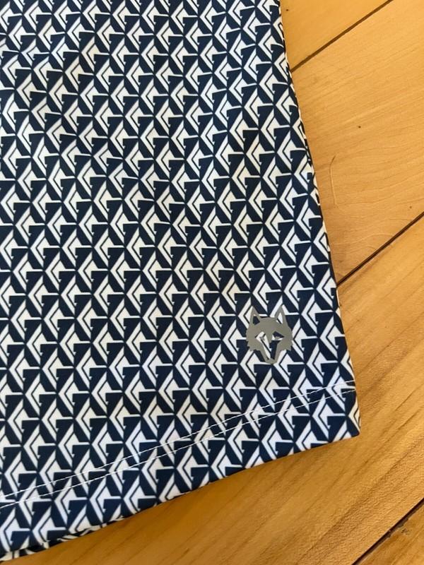 NEW Greyson Golf Printed Polo Women's Sz XL Indigo Blue MGM Grand Logo Las Vegas