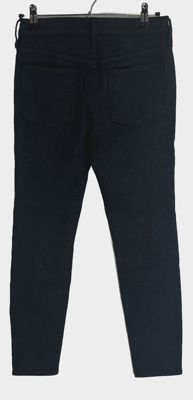 New J. Crew Jeans Womens Size 27 Black Glitter High-Rise Toothpick 9”