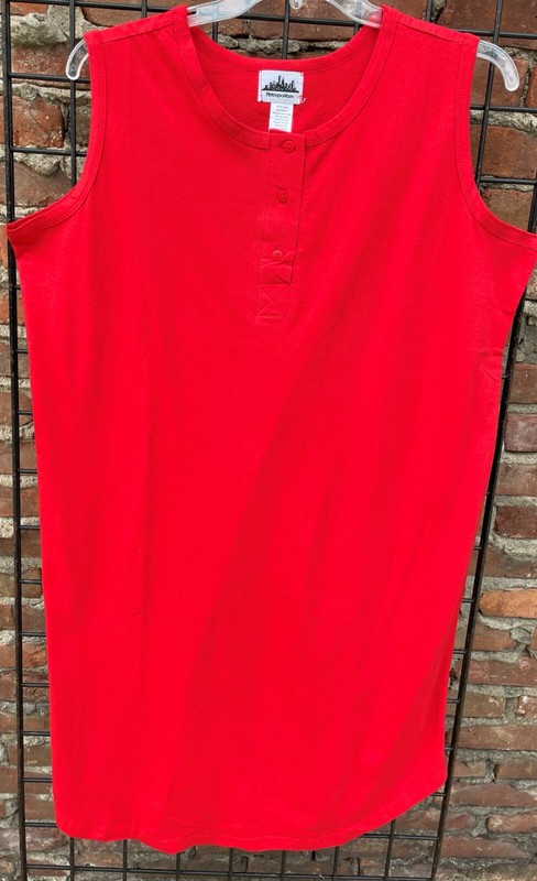 New Knit 100% Cotton Sleeveless Henley Cover-up Ranges S-M-L-X-2X-3X-4X-5X