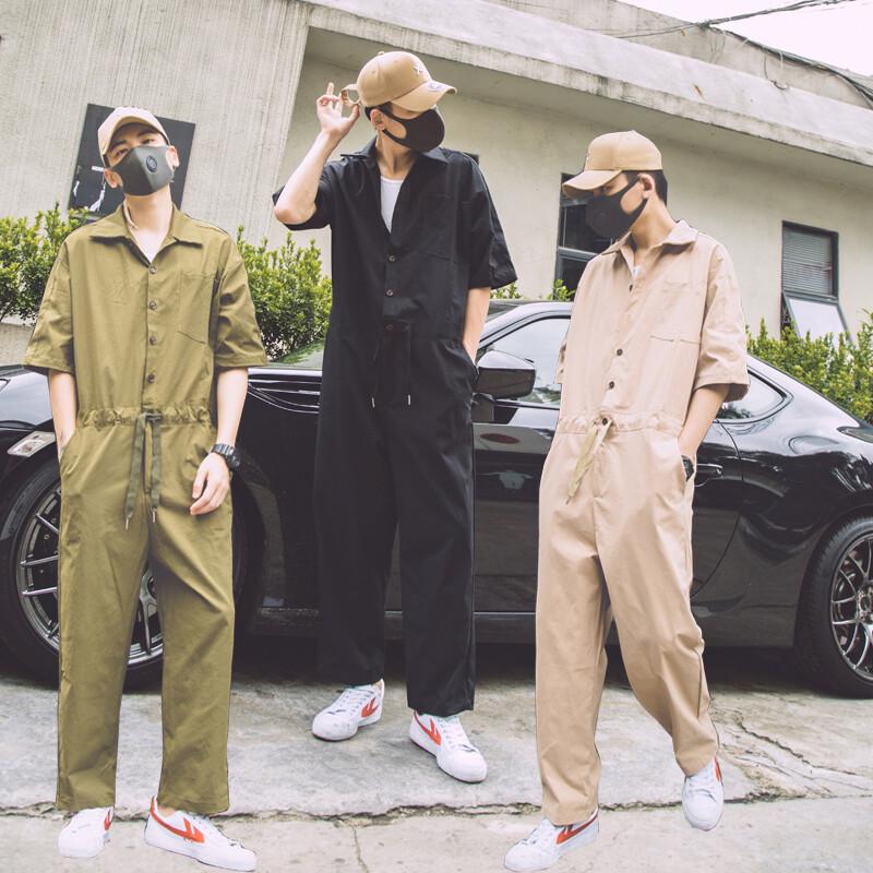New Men Women Casual Jumpsuits Overalls Cargo Pants Rompers Loose Trousers Tops