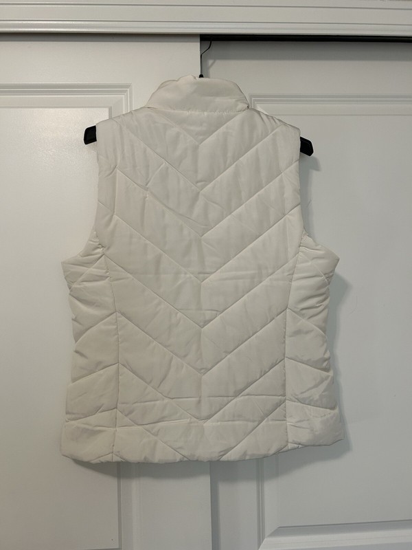 NEW Michael Kors XLarge Ivory White Puffer Quilted Vest Jacket Womens MSRP $125