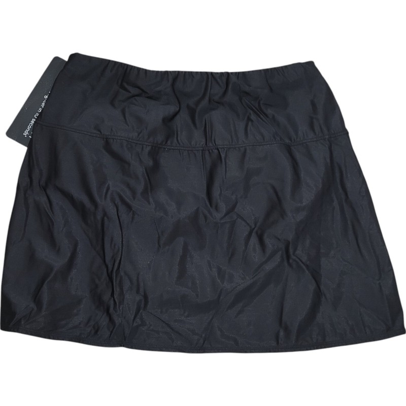 NEW Miraclesuit Size 14 Tummy Control Black Fit & Flare Flair Swim Skirt Pocket