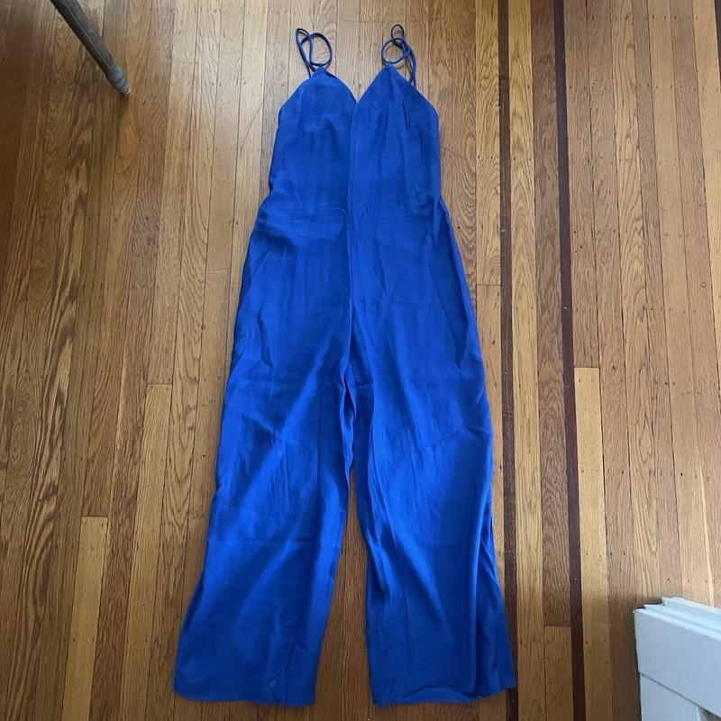 NEW MNG Mango Blue Jumpsuit S Small NWT