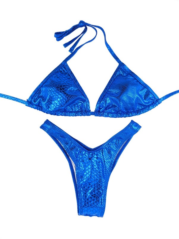 New never worn wellness practice bikini/posing suit/competition bikini - blue