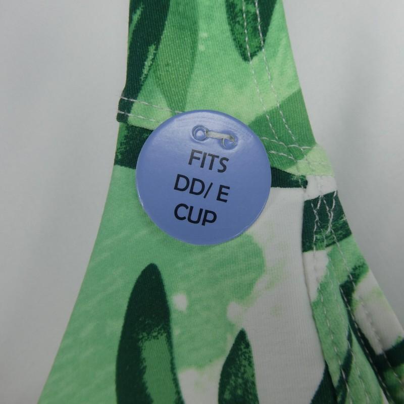 New NIP TUCK Swimsuit Floral Tropical White Green Flowers Size 6 Fits DD/E Cup