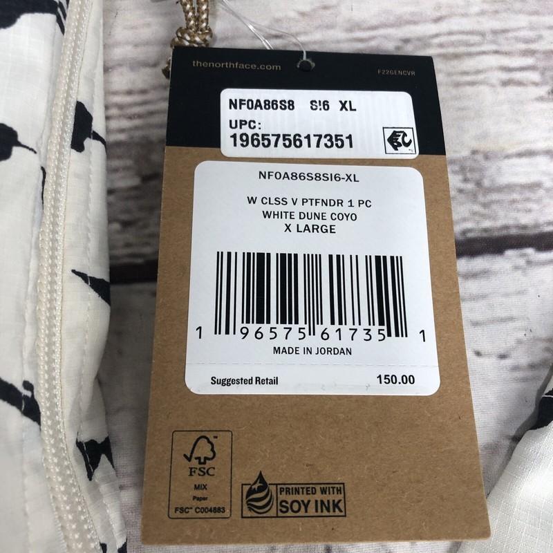 New North Face Womens Class V Romper Pathfinder Print Size XLarge Convertible