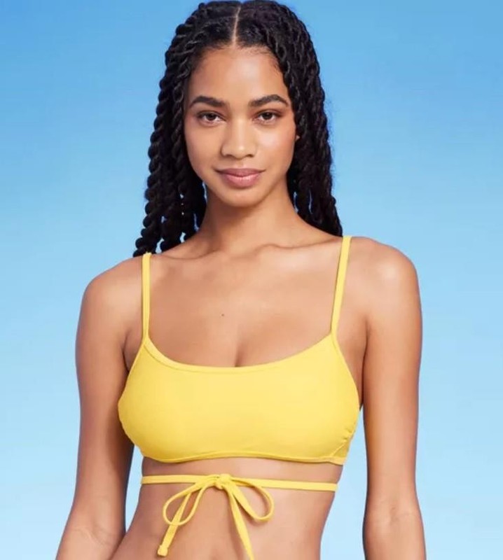 NEW NWT Choose Sz Yellow Removable Pads Versatile Straps Bikini Top WILD FABLE