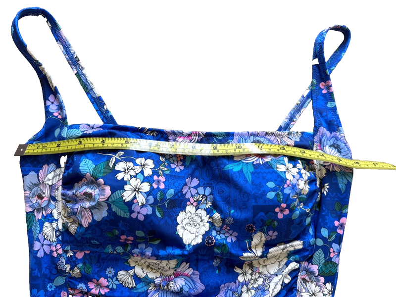 NEW NWT Johnny Was One 1 Pc Swim Suit 2X (bit Smaller) Tank Lined Blue Dove READ