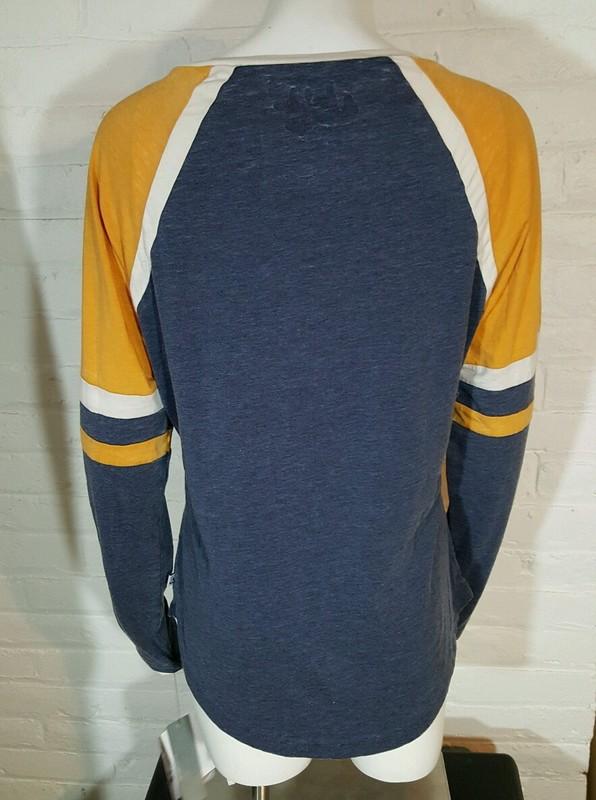 NEW NWT Sabres JERSEY Womans TOUCH Alyssa Milano Hat Trick T-Shirt Shirt Large