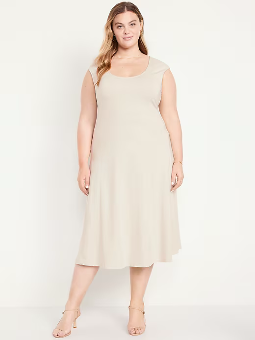 New Old Navy Dress Women Fit And Flare Midi Dress Wish Bone Many Sizes
