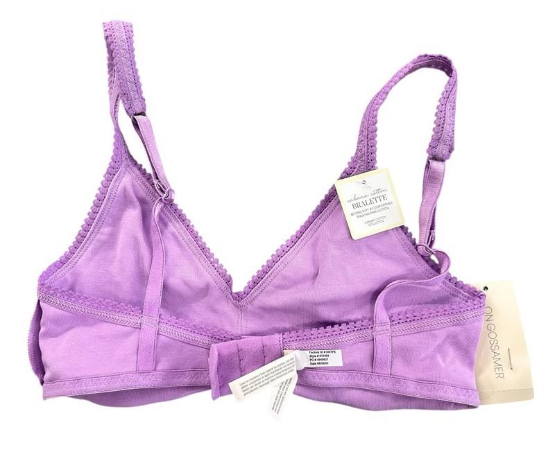 NEW On Gossamer Cabana Cotton Blend Stretch Bralette Purple Size Medium M NWT