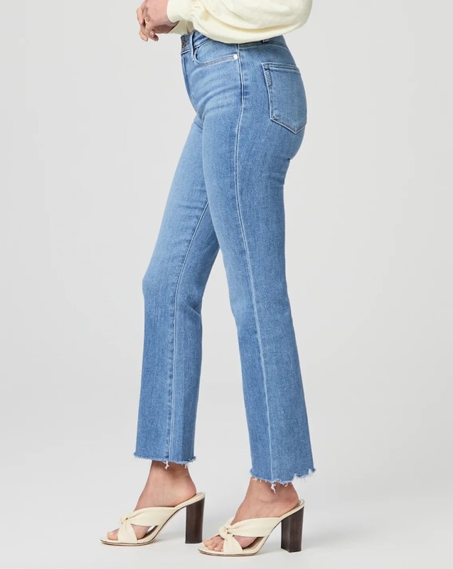 NEW PAIGE JEANS CLAUDINE HIGH RISE ANKLE FLARE DARLING SIESTA HEM SIZE 32 **JJ